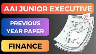 aai junior executive previous year question paper (finance)