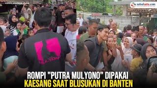 Rompi "Putra Mulyono" Dipakai Kaesang saat Blusukan di Banten