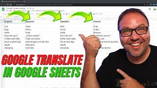 Google Translate in Google Sheets 101 (Google Translate Formula)