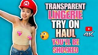 Transparent Fishnet Lingerie Try On Haul | See Through Lingerie | Get Ready With Me [4K]