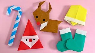 【折り紙】 超簡単！可愛い クリスマス 折り紙 折り方 まとめ Origami How to make a Easy Cute Paper Christmas Paper Craft DIY