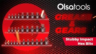 Olsa Tools Grease & Gears Series: Stubby Impact Bits (Hex & Torx)