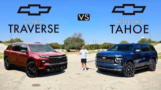 3-ROW SIBLINGS! -- 2025 Chevy Tahoe vs. 2025 Chevy Traverse: Comparison