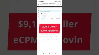 $9,180 Doller eCPM Applovin Self click #bigearningtips #applovinselfclickapp #applovinhighecpmtiks