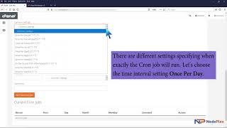 How to create Cronjob via cPanel with NodePlex