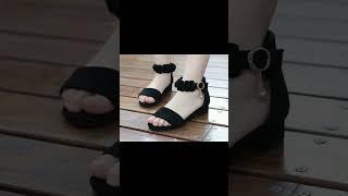 flat casual summer sandals # winter warm slippers # flat strip sandals # sandals for girls #