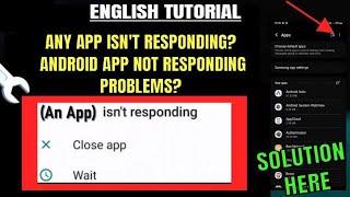 App Isn't Responding || All My Apps Are Not Responding Android || Apps Not Responding [Fixed]