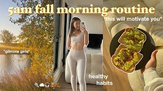 *realistic* 5am fall morning routine  *this will motivate you* | productive & aesthetic vlog