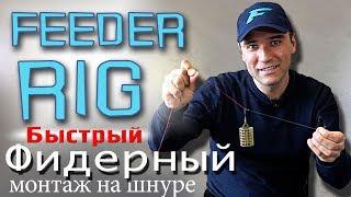 Фидерный монтаж на шнуре. Быстрый. Простой. Надежный. Инлайн с резинкой. Feeder rig.