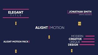 Top 10 Alight Motion Lower Thirds & Elements for 2024 | Must-Have Motion Graphics!