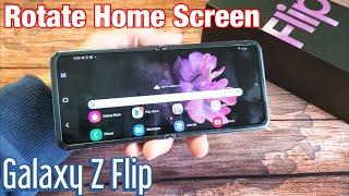 Galaxy Z Flip: How to Rotate/Turn Home Screen (Landscape Mode)