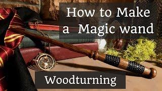 how to make a magic wand/ woodturning