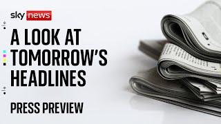 Sky News Press Preview | Thursday 26 December