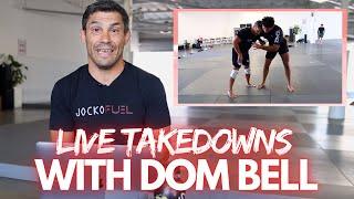 Justin Flores & Former Student Dominque Bell GO LIVE - Takedowns