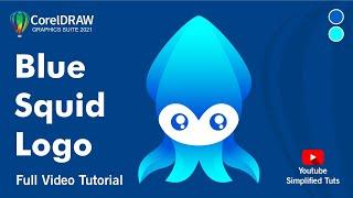 Create Blue Squid Logo in CorelDraw by Simplified Tuts