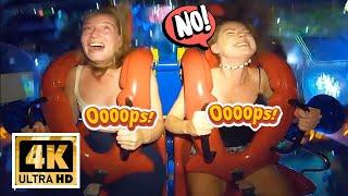 Fearless Girl Takes on the Slingshot Ride – Her Reaction Is Priceless! #slingshotchallenge