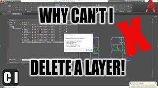 AutoCAD How To Delete Layers with Objects and Other Layers that Won't Delete! - 2 Minute Tuesday