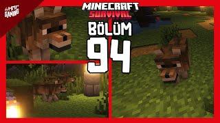 ORMAN KURT KÖPEĞİ KAFESİ • BÖLÜM 94 • #minecraftsurvival • #minecrafthayvanatbahcesi