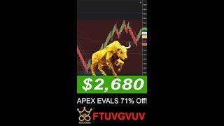 Apex Futures Trader $2,680 in 1 minute Shorting NQ 15 contracts | Day Trading Futures