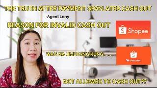 INVALID LOAN CASH OUT TO SHOPEE||SLOAN AND SPAYLATER