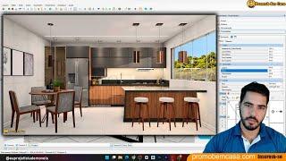 Projete Essa Cozinha Comigo PASSO A PASSO Com Renderização #cursopromob #design #realscene