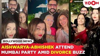 Aishwarya Rai-Abhishek Bachchan SHUT down DIVORCE rumours as the couple attend a party in Mumbai