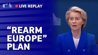 European Commission President Ursula von der Leyen statement on the defence package