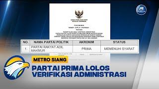 KPU: Partai Prima Lolos Verifikasi Administrasi