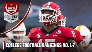 CFP Rankings No. 1-7 REVEALED | ESPN College Football