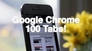 100 tabs in Google Chrome on iOS