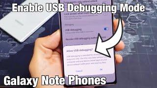 All Galaxy Notes: How to Enable USB Debugging Mode in Developer Options