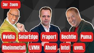 Nvidia, Intel, Bechtle, LVMH, SolarEdge, Fraport, Puma uvm.: 3er Zoom