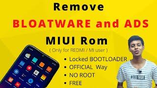 (Hindi) How to remove BLOATWARE and ADS from MIUI rom Offical NO ROOT for free | Tech Corner |