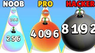 NOOB vs PRO vs HACKER in Yoga Ball Run