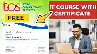 Free courses online with certificate 2024 | TCS iON Career Edge - IT for Non-IT| TCS ion certificate