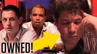 Poker pro gets completely OWNED 2 hands in a row! With Dwan and Ivey