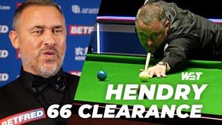 Stephen HENDRY 66 Clearance!  Betfred World Championship Qualifying [R1]