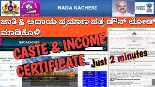 How to Download Caste & Income Certificate in Kannada| ಜಾತಿ & ಆದಾಯ ಪ್ರಮಾಣ ಪತ್ರ ಡೌನ್ ಲೋಡ್ ಮಾಡಿಕೊಳ್ಳಿ|