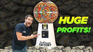 Our 7 Foot Gumball Vending Machine Made SO MUCH Money!