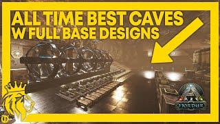 TOP 3 All Time BEST CAVES W/ FULL Base Designs on FJORDUR! | ARK: Survival Evolved