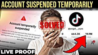 Account Suspended Temporarily Problem Solved, New Tiktok Trick 2025,