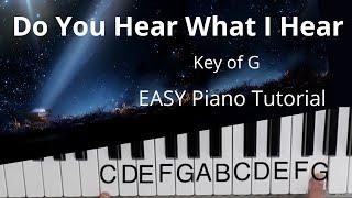 Do You Hear What I Hear (Key of G)//EASY Piano Tutorial