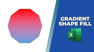 How to apply gradient fill to a Shape in Excel