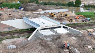 October 2024 - Ash new rail crossing bridge & link road update see the progress made since Sept