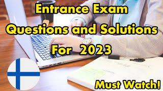 Finnish Entrance Exam Sample Questions with Solutions for the Practice 2023 | Study in Finland