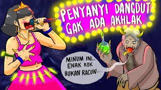 #viral Penyanyi Dangdut PEMUJA SETAN  - Animasi Horor Kartun Hantu Lucu Indonesia #hororkomedi