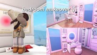 bedroom makeover + mini room tour! | roblox bloxburg