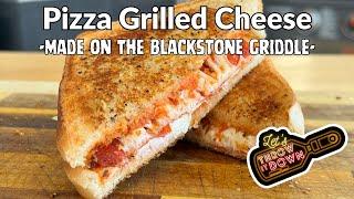 Pizza Grilled Cheese made on the Blackstone Griddle