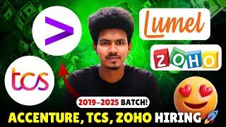 Accenture, TCS, Lumel, ZOHO Off-Campus Hiring 2019-2024  | IT Jobs for Freshers & Experienced