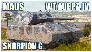 Maus, WT auf Pz. IV & Skorpion G • WoT Blitz Gameplay